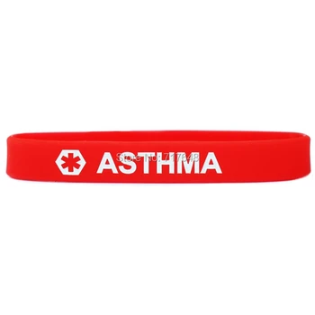 200PCS Medical alert Asthma red wristband silicone bracelets free shipping by FEDEX
200PCS Medical alert Asthma red wristband silicone bracelets free shipping by FEDEX