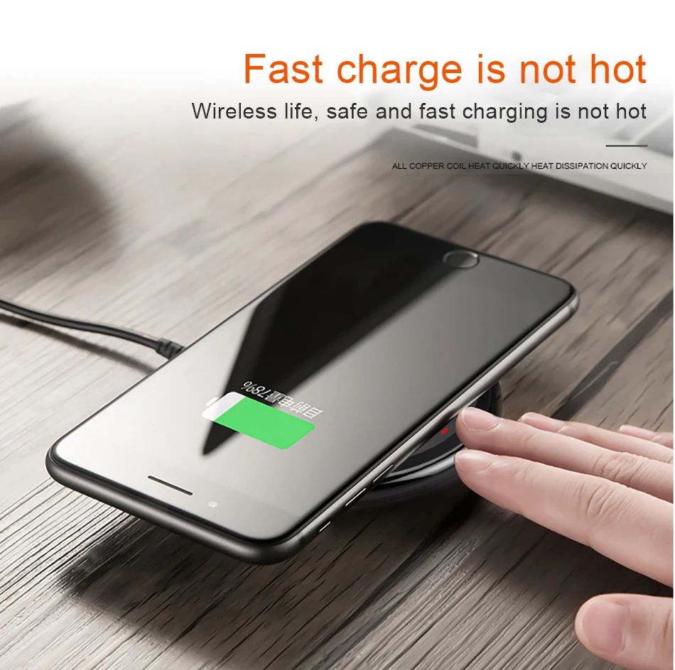 !ACCEZZ Qi Wireless Charge 10W Charging Pad For Samsung S8 S9 Plus Xiaomi MIX 2S 7.5W Fast Charger For iPhone X XS MAX XR 8 Plus (5)