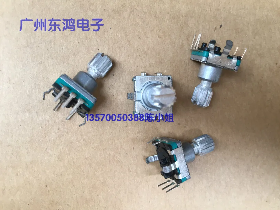 2PCS/LOT ALPS Alps EC11 encoder 18, location 9, pulse point with switch, saw tooth shaft length 13MM
2PCS/LOT ALPS Alps EC11 encoder 18, location 9, pulse point with switch, saw tooth shaft length 13MM