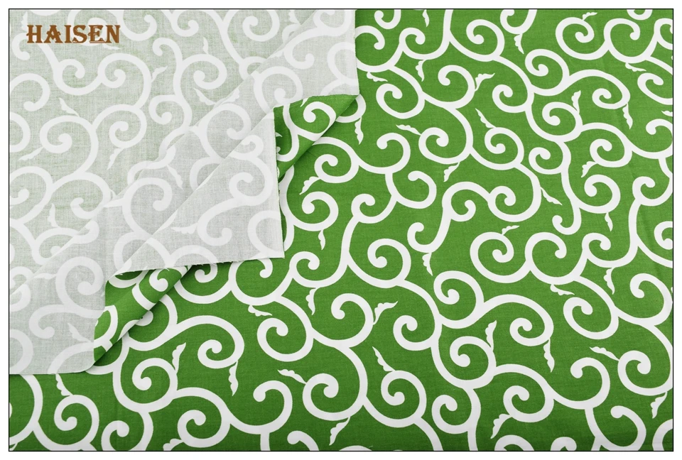 Haisen,Green Floral Series Cloth,Printed Twill Cotton Fabric For DIY Quilting&Sewing Baby&Child/Sheet,Pillow,Cushion Material Haisen,Green Floral Series Cloth,Printed Twill Cotton Fabric For DIY Quilting&Sewing Baby&Child/Sheet,Pillow,Cushion Material