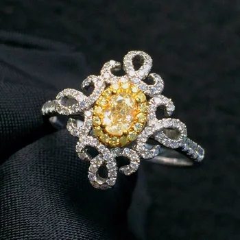Fine Jewelry Real Pure 18 K Gold 100% Natural Yellow Diamond 0.3ct Wedding Engagement Female Rings for Women Fine Diamonds Ring
Fine Jewelry Real Pure 18 K Gold 100% Natural Yellow Diamond 0.3ct Wedding Engagement Female Rings for Women Fine Diamonds Ring