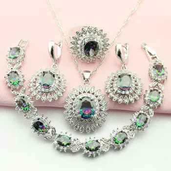 WPAITKYS Classic Multicolor Cubic Zirconia Silver Color Jewelry Set For Women Necklace Earrings Bracelet Pendant Ring Free Ship
WPAITKYS Classic Multicolor Cubic Zirconia Silver Color Jewelry Set For Women Necklace Earrings Bracelet Pendant Ring Free Ship