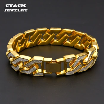 Sand Blast Bracelets Cuban Chain Link Alloy Iced Out Hip Hop Gold Silver Color Heavy 16mm Mens Bling Bracelet for Men Women 8.6"
Sand Blast Bracelets Cuban Chain Link Alloy Iced Out Hip Hop Gold Silver Color Heavy 16mm Mens Bling Bracelet for Men Women 8.6"