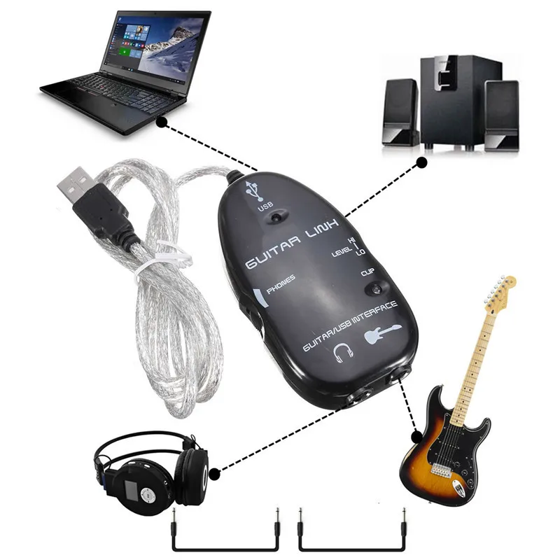 USB GUital Interface Link Cable Adapter Recording CD Audio USB Cable adapter Effects Regulator with Computer Line On sale
USB GUital Interface Link Cable Adapter Recording CD Audio USB Cable adapter Effects Regulator with Computer Line On sale