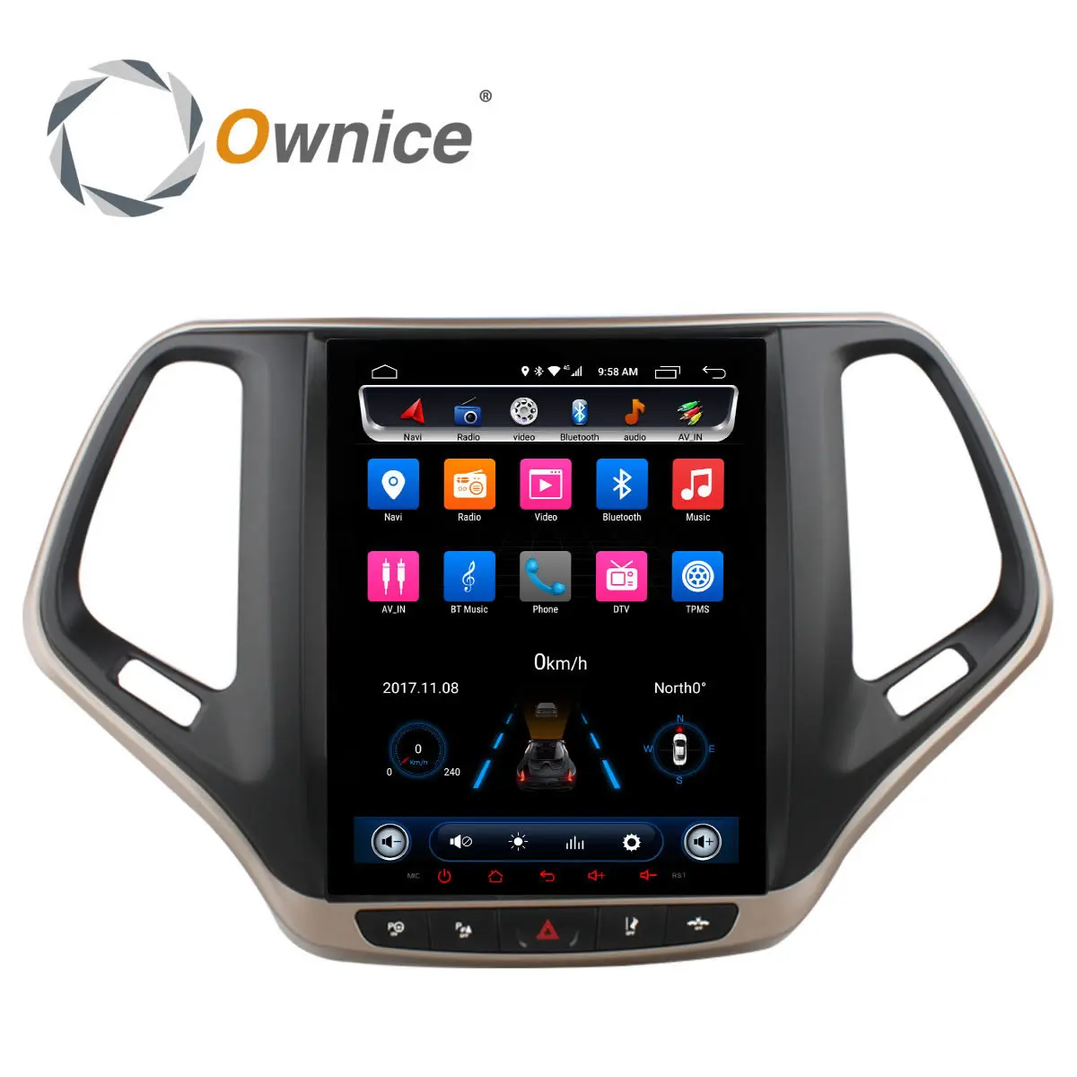 Ownice Vertical 8 Core 9.7" Android 6.0 Car DVD GPS Navigation Player Car Stereo for Jeep Cherokee 2014-2017 IPS 2.5D 2G+32G DAB
Ownice Vertical 8 Core 9.7" Android 6.0 Car DVD GPS Navigation Player Car Stereo for Jeep Cherokee 2014-2017 IPS 2.5D 2G+32G DAB