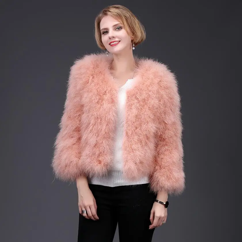 2018Women's New Natural Ostrich Fur Braided Jacket Real Fur Jacket Fashion Casual High Street Style
2018Women's New Natural Ostrich Fur Braided Jacket Real Fur Jacket Fashion Casual High Street Style