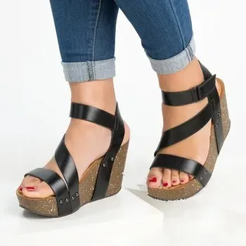 Lady Sexy Party Ankle Strap Summer Sandals Shoes Plus Size 34-43 Women Gladiator Thick Heels Flat Platform Rivets Sandals Shoes
Lady Sexy Party Ankle Strap Summer Sandals Shoes Plus Size 34-43 Women Gladiator Thick Heels Flat Platform Rivets Sandals Shoes