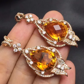 Fine Jewelry S925 solid sterling silver Natural Citrine Gemstone Female Pendant Necklace for women fine pendant necklaces
Fine Jewelry S925 solid sterling silver Natural Citrine Gemstone Female Pendant Necklace for women fine pendant necklaces