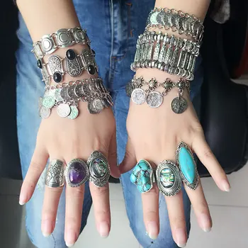 Yumfeel Tibetan Silver Plated Bracelet Jewelry Gypsy Coin Carving Vintage Boho Bracelets Retro Jewelry Gifts Women
Yumfeel Tibetan Silver Plated Bracelet Jewelry Gypsy Coin Carving Vintage Boho Bracelets Retro Jewelry Gifts Women