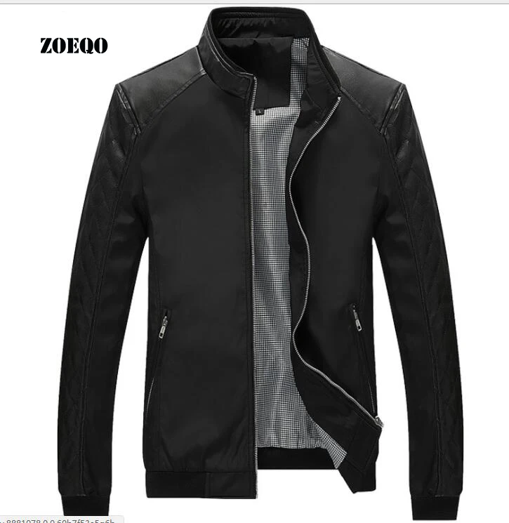 ZOEQO New Spring Men's PU Patchwork Jackets Men's Solid Thin Jackets Casual Slim Male Coats jaqueta masculina M-5XL
ZOEQO New Spring Men's PU Patchwork Jackets Men's Solid Thin Jackets Casual Slim Male Coats jaqueta masculina M-5XL