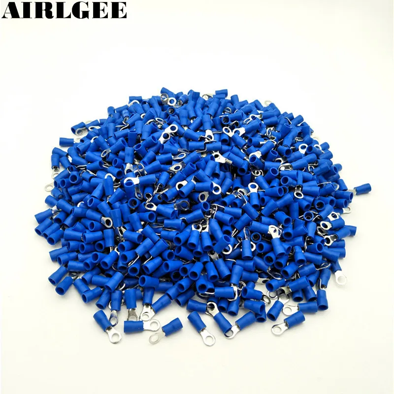 1000 Pcs RV2-4S AWG 16-14 Blue PVC Sleeve Pre Insulated Ring Terminals Connector Free shipping
1000 Pcs RV2-4S AWG 16-14 Blue PVC Sleeve Pre Insulated Ring Terminals Connector Free shipping