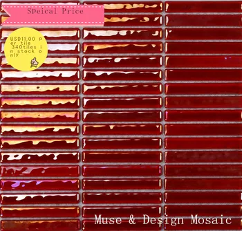 Electro Iridescence red strip glass mosaic tile for shower bathroom wall borderporch kitchen wall
Electro Iridescence red strip glass mosaic tile for shower bathroom wall borderporch kitchen wall