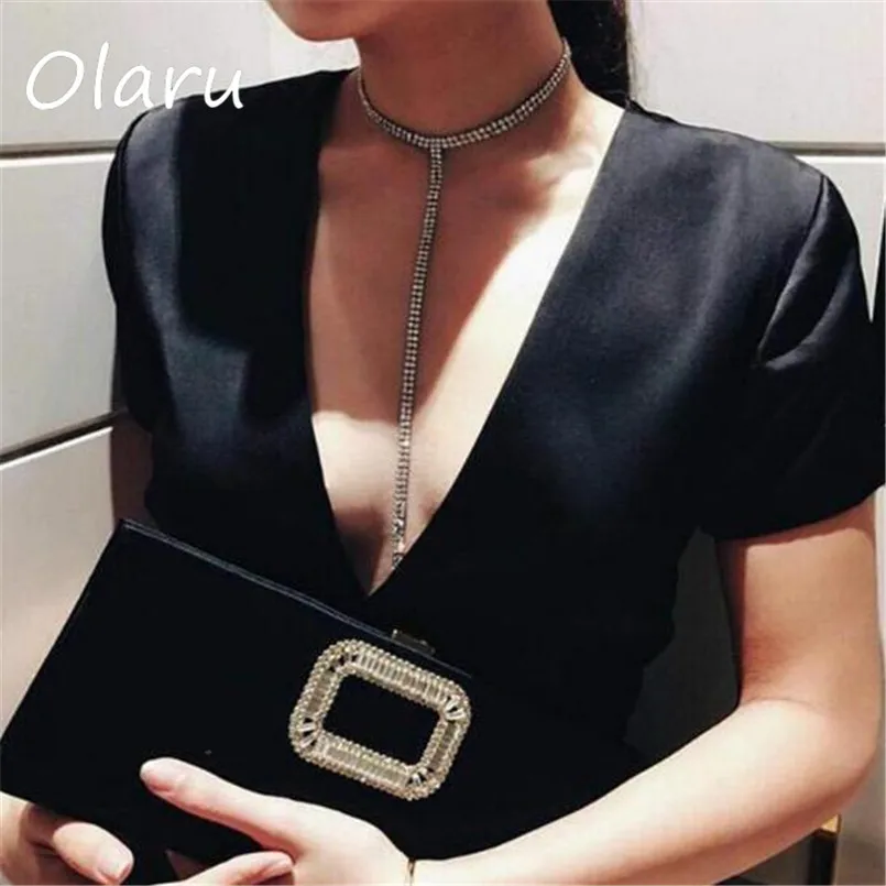 Olaru Tassel Simple Crystal Rhinestone Choker Necklace Women Body Chains Statement Luxury Collares Chokers Collier Bijoux New
Olaru Tassel Simple Crystal Rhinestone Choker Necklace Women Body Chains Statement Luxury Collares Chokers Collier Bijoux New