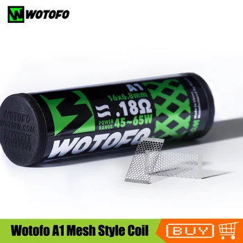 10pcs/tube Original Wotofo A1 Mesh Style Coil 0.18ohm Rebuildable Mesh Heating coil for 24mm Profile RDA vape tank atomizer
10pcs/tube Original Wotofo A1 Mesh Style Coil 0.18ohm Rebuildable Mesh Heating coil for 24mm Profile RDA vape tank atomizer