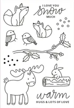 Forest Animal Stamp Clear For Scrapbooking Transparent Silicone Rubber DIY Photo Album Decor H61