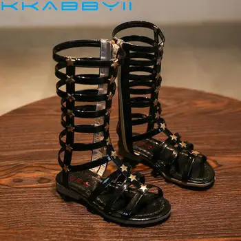 2019 Summer 3 Colors Baby Girl Cut-Outs Hollow Roman Sandals Children Knee Boots Gladiator Kid Flat Glitter Star Zipper PU Shoes
2019 Summer 3 Colors Baby Girl Cut-Outs Hollow Roman Sandals Children Knee Boots Gladiator Kid Flat Glitter Star Zipper PU Shoes