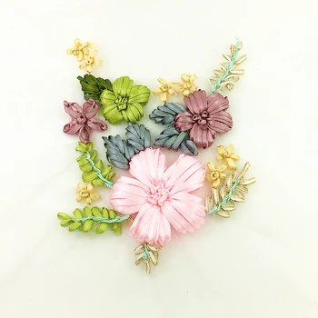4pc Ribbon Embroidery Patch Flower Embroidered Applique Patches For Clothing Parches Sewing Accessories DIY Sew On 17x13m AC1032 
4pc Ribbon Embroidery Patch Flower Embroidered Applique Patches For Clothing Parches Sewing Accessories DIY Sew On 17x13m AC1032
