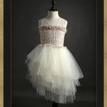 girl dress new children's wear girls small breeze irregular princess elegant dress