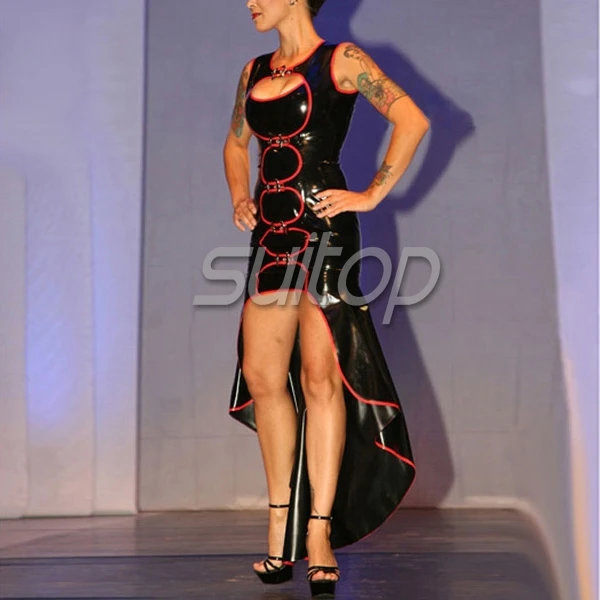 Suitop black latex Dovetail dress
Suitop black latex Dovetail dress
