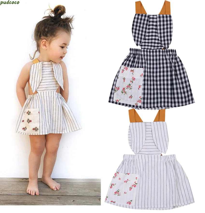 Pudcoco 2017 Cute Newborn Girls Dress Toddler Baby Girls Stripes Checks Dress Cute Bunny Pocket Floral Dresses Summer Sundress
Pudcoco 2017 Cute Newborn Girls Dress Toddler Baby Girls Stripes Checks Dress Cute Bunny Pocket Floral Dresses Summer Sundress