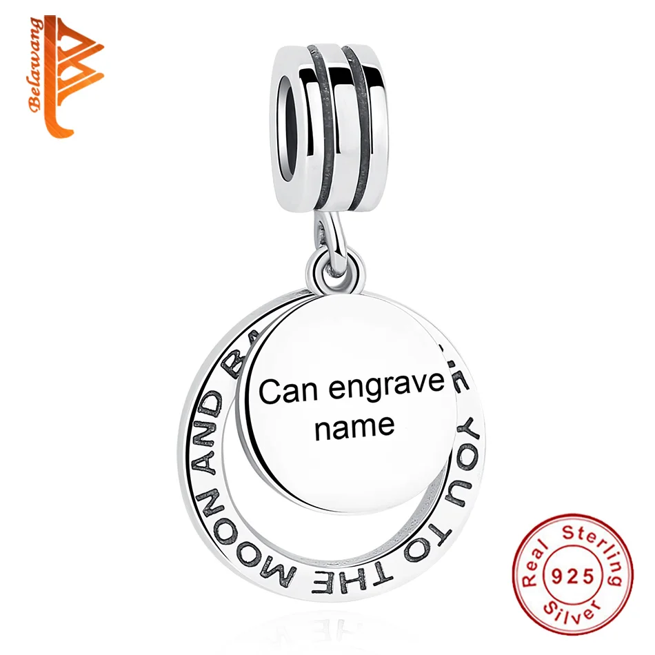 Original 925 Sterling Silver Round Charm Fit Pandora Bracelet Pendant Custom Engrave Name Dangle Charms Beads DIY Jewelry Making
Original 925 Sterling Silver Round Charm Fit Pandora Bracelet Pendant Custom Engrave Name Dangle Charms Beads DIY Jewelry Making