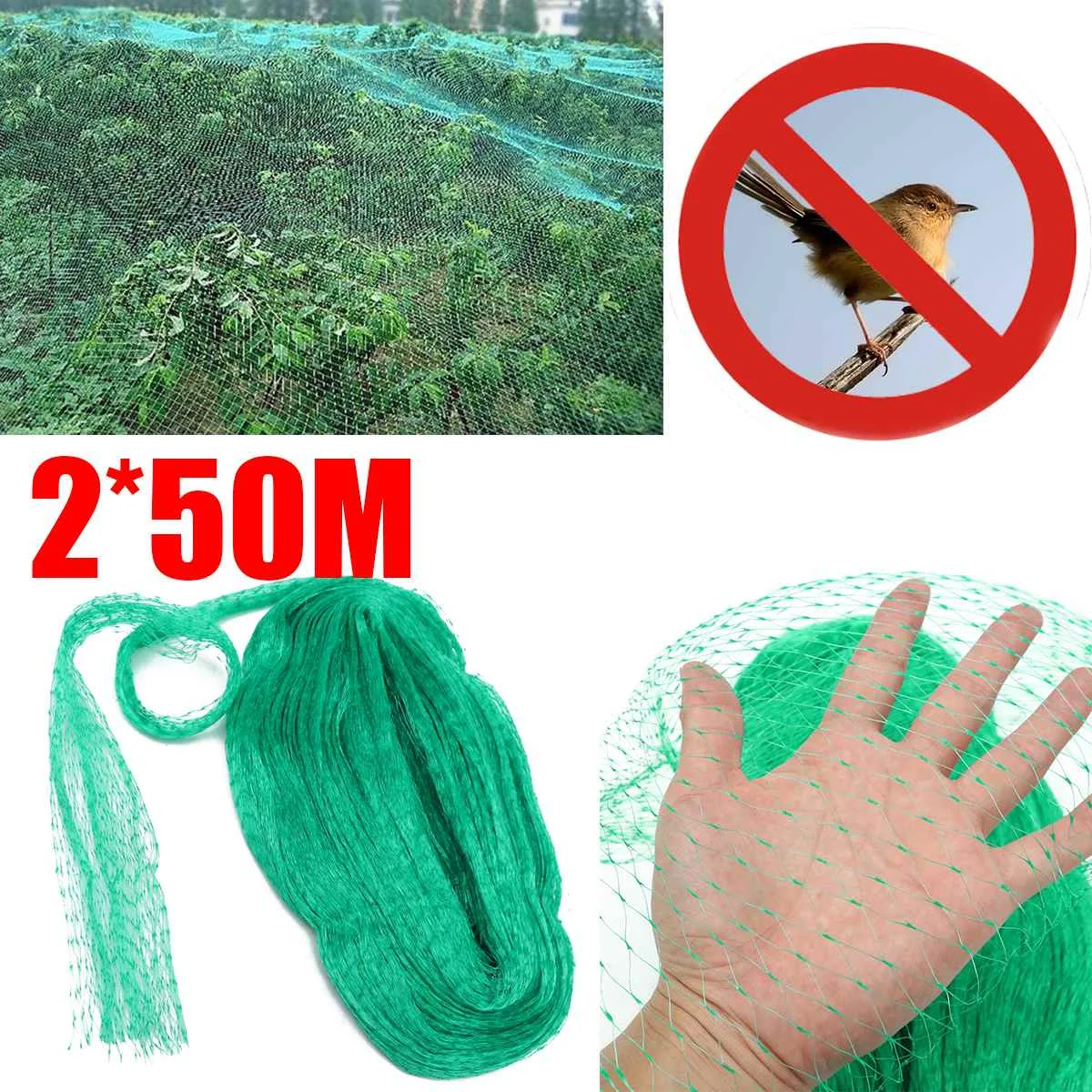 2x50m Anti Bird Net Pond Netting Protection Orchard Garden Farm Crop Plant Crops Fruit Tree Vegetable Flower Garden Mesh Protect
2x50m Anti Bird Net Pond Netting Protection Orchard Garden Farm Crop Plant Crops Fruit Tree Vegetable Flower Garden Mesh Protect
