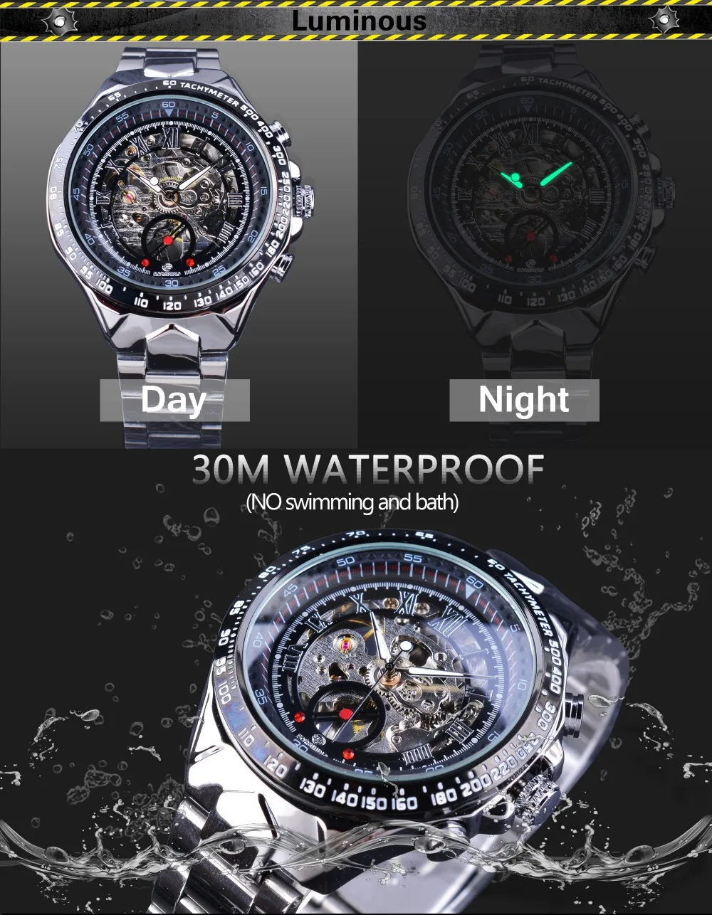 Forsining Mechanical Skeleton Sport Watch