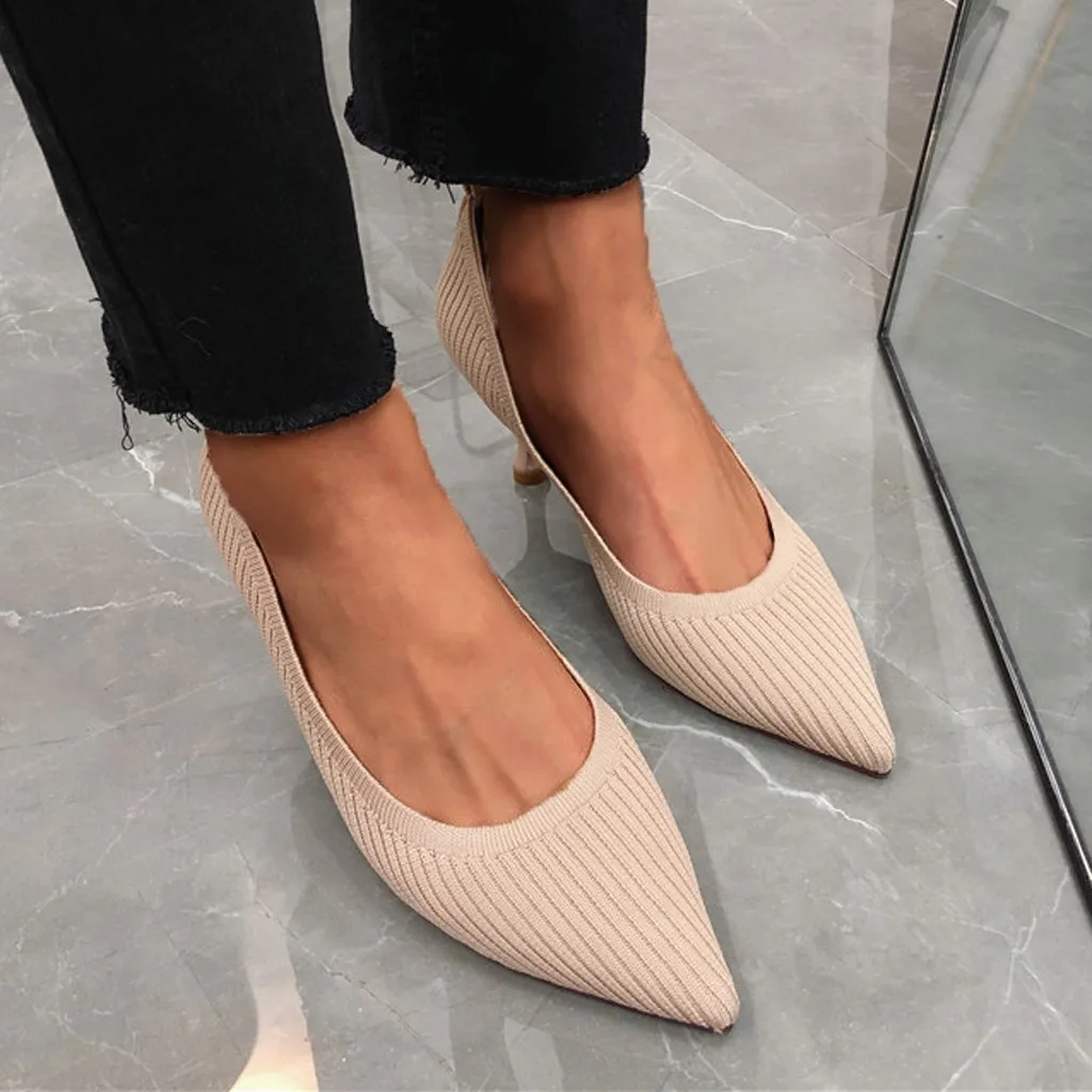Women's Summer ladies shoe Casual Fashion Pointed Stretch Breathable Single shoes High Heels dress women work sapato feminino
Women's Summer ladies shoe Casual Fashion Pointed Stretch Breathable Single shoes High Heels dress women work sapato feminino