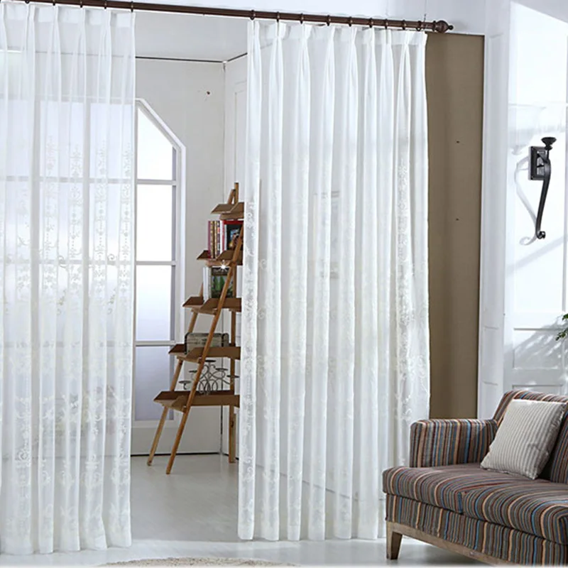 White Embroidery Flower Screens European Style Voile Tulle Sheer for Bedroom Living Room Windows Curtain Curtains
White Embroidery Flower Screens European Style Voile Tulle Sheer for Bedroom Living Room Windows Curtain Curtains