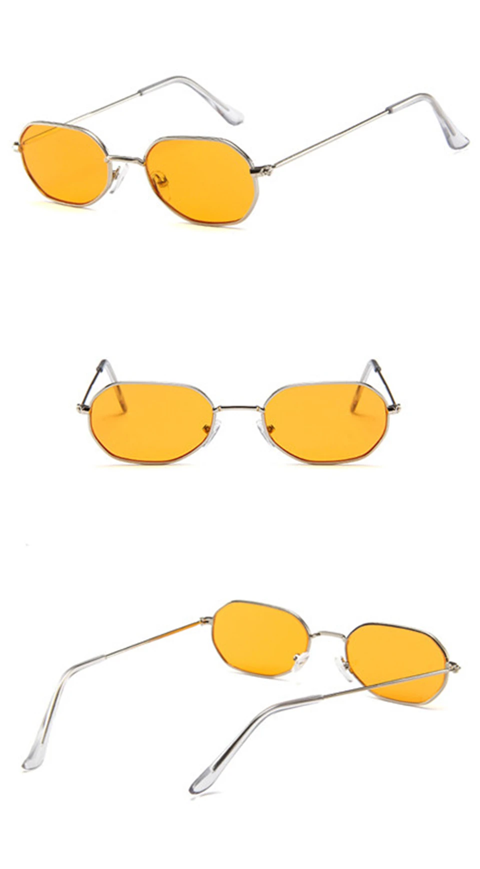 ALIKIAI Sunglasses Women Brand Designer Sea Color Sun glasses Transparent Matel Frame Clear Cat Eye Glasses Purple Shades (6)