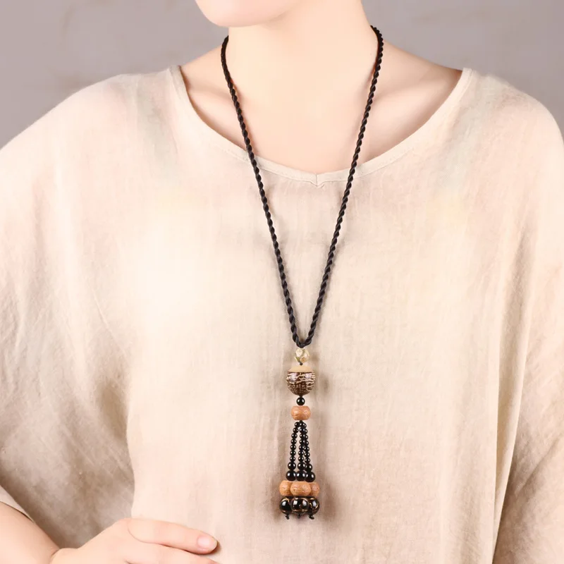 New vintage jewelry bodhi seed necklace for women,fashion ethnic necklace ,exaggerate black stone and glass glazed long necklace
New vintage jewelry bodhi seed necklace for women,fashion ethnic necklace ,exaggerate black stone and glass glazed long necklace