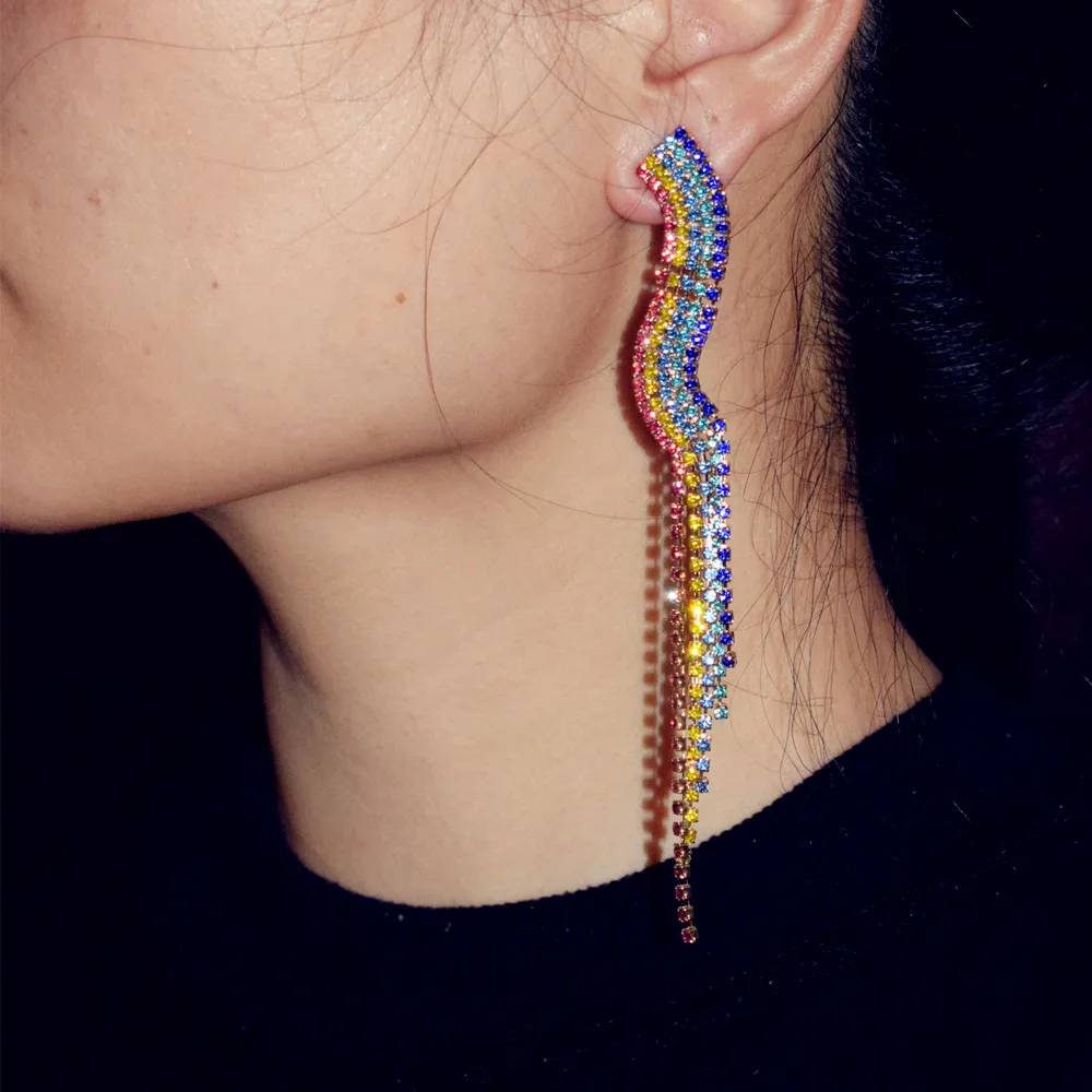 Bohemian Style Multicolors Rhinestone Dangle Earrings For Women Fashion Jewelry Ladys' Statement Earrings Accessories
Bohemian Style Multicolors Rhinestone Dangle Earrings For Women Fashion Jewelry Ladys' Statement Earrings Accessories