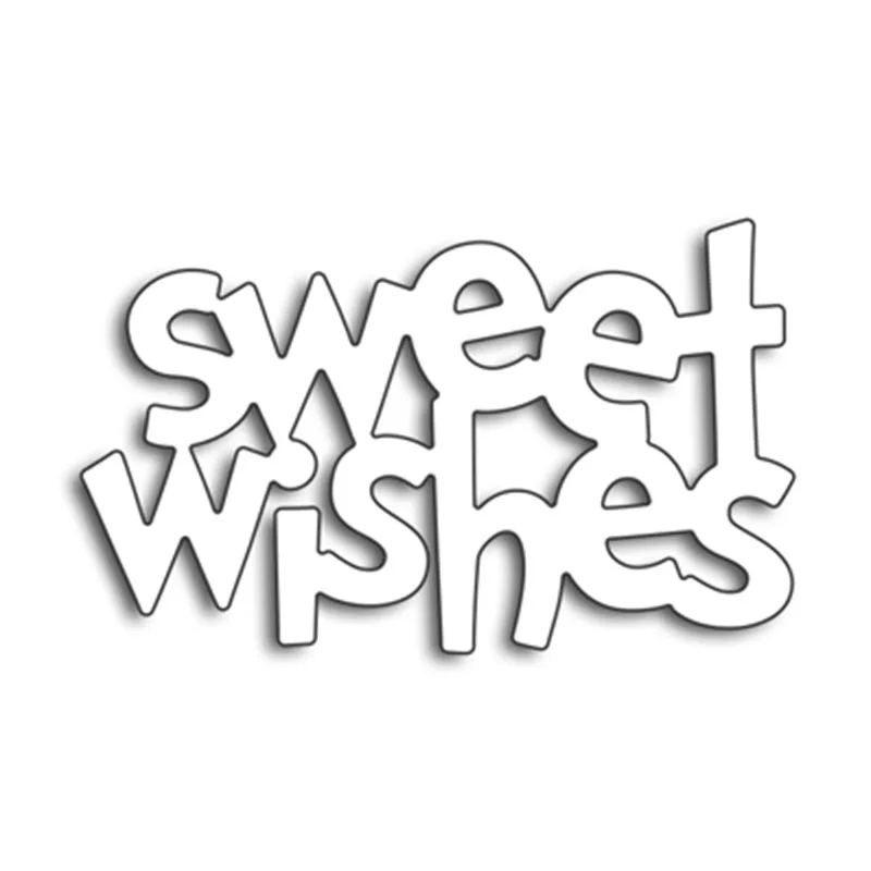 Big Sweet Wishes Word Metal Cutting Dies For DIY Scrapbooking Embossing Paper Card Making Decorative Crafts Supplies New 2018
Big Sweet Wishes Word Metal Cutting Dies For DIY Scrapbooking Embossing Paper Card Making Decorative Crafts Supplies New 2018