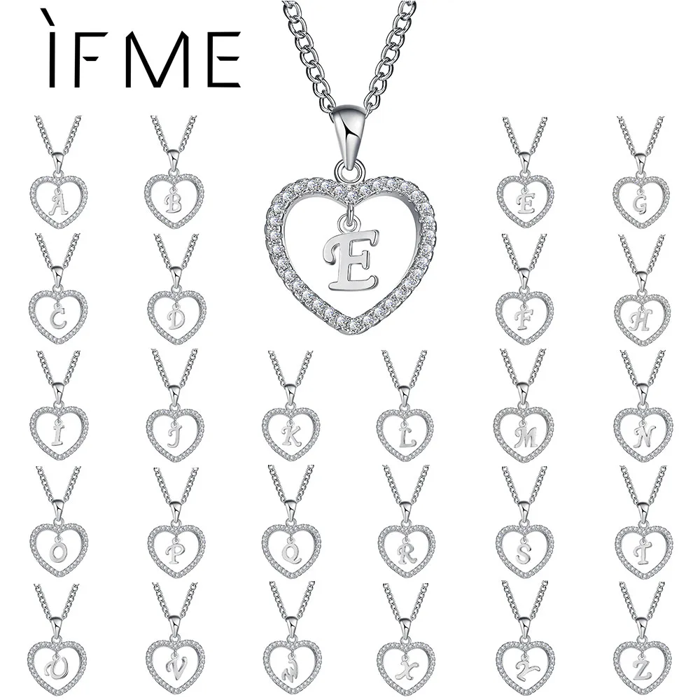 IF ME Fashion Silver Color CZ Love Heart Crystal Pendant Letter Necklace Charms Women 26 Capital A to Z Statement Jewelry Gifts
IF ME Fashion Silver Color CZ Love Heart Crystal Pendant Letter Necklace Charms Women 26 Capital A to Z Statement Jewelry Gifts
