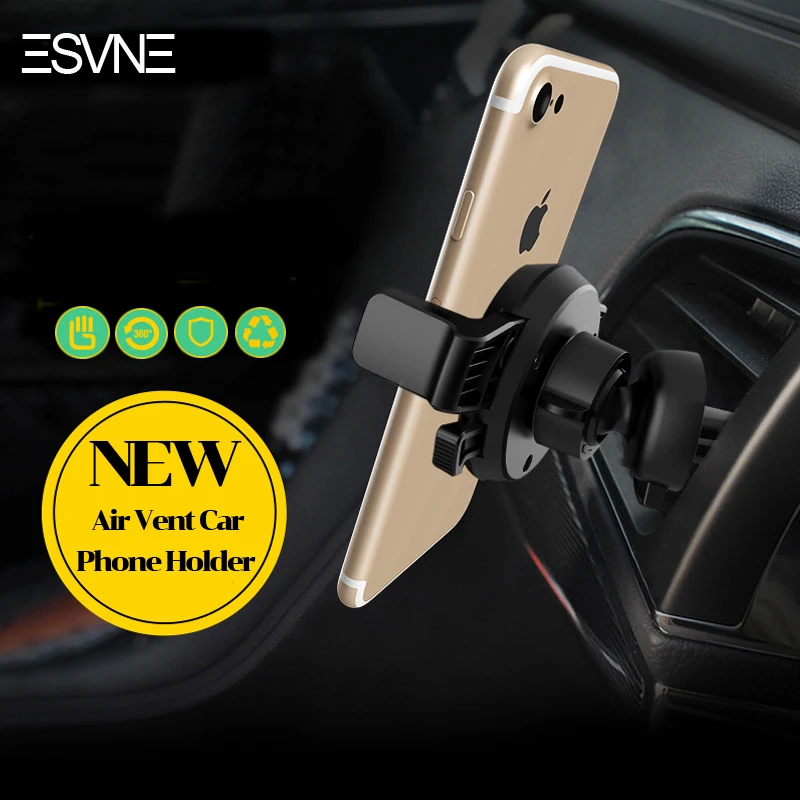 ESVNE Air Vent мобильного телефона держатель для в машину 360 регулируемый авто клип