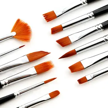 12Pcs Watercolor Paint Brushes Set Nylon Hair Artist Painting Brush Oil Painting Brushes Paintbrushes Drawing Art Supplies
12Pcs Watercolor Paint Brushes Set Nylon Hair Artist Painting Brush Oil Painting Brushes Paintbrushes Drawing Art Supplies
