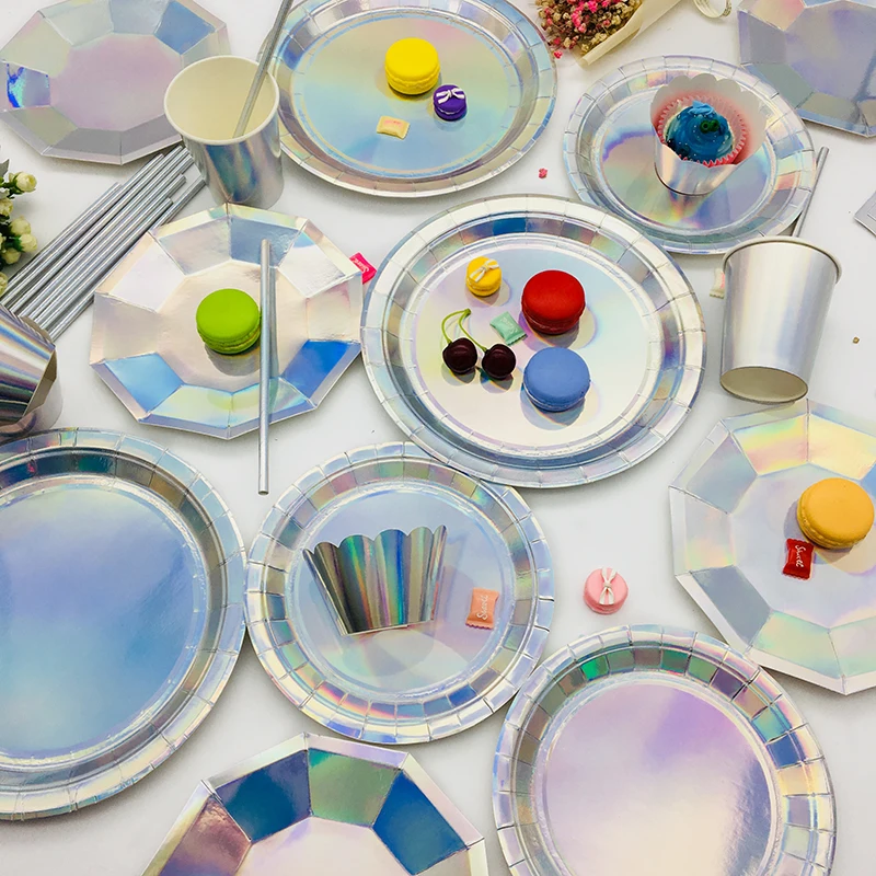 8 Sets Sterling Silver Colorful Bright pearl Tablewares Paper Plates Cup Straws for Birthday Baby Shower Wedding Party Supplies
8 Sets Sterling Silver Colorful Bright pearl Tablewares Paper Plates Cup Straws for Birthday Baby Shower Wedding Party Supplies