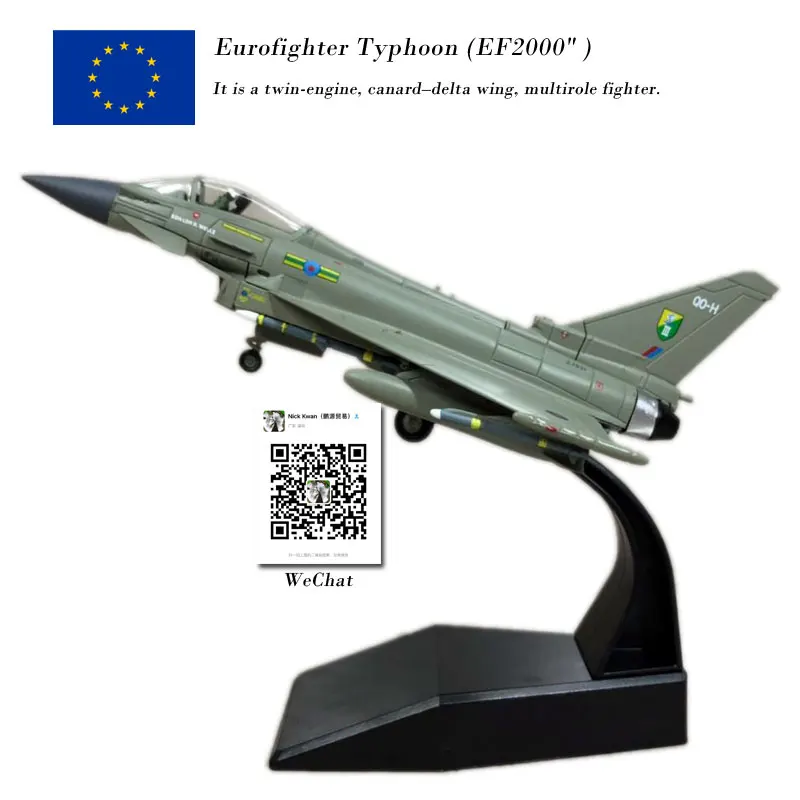 AMER 1/100 Scale Eurofighter Typhoon EF-2000 Multirole Fighter Diecast Metal Military Plane Model Toy For Collection,Gift
AMER 1/100 Scale Eurofighter Typhoon EF-2000 Multirole Fighter Diecast Metal Military Plane Model Toy For Collection,Gift