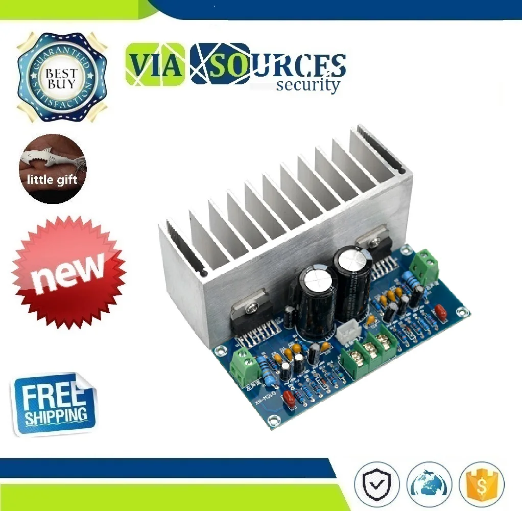TDA7293 Audio Amplifier Board 100W*2 Digital Stereo Power Amplifier Board With Heatsink Dual AC12-32V
TDA7293 Audio Amplifier Board 100W*2 Digital Stereo Power Amplifier Board With Heatsink Dual AC12-32V