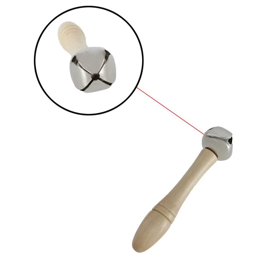 Single Jingle Bell Handbell Stick Shaker with Wood Handle Musical Toy for Toddlers Kids Children
Single Jingle Bell Handbell Stick Shaker with Wood Handle Musical Toy for Toddlers Kids Children