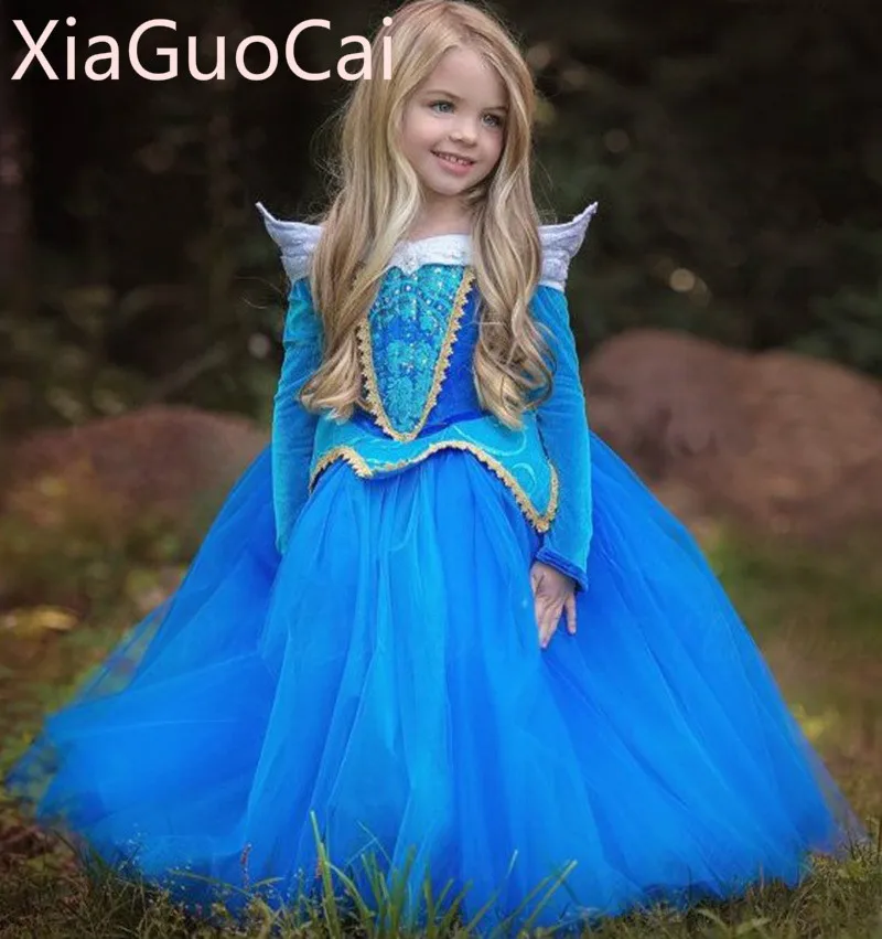 Winter Dresses for Girls New Cute Ice Romance Princess Dress Ball Gown Children's Long-sleeved | Детская одежда и обувь