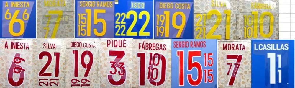 2016 Spain home SERGIO RAMOS I.CASILLAS A.INIESTA SILVA DIEGO COSTA FABREGAS MORATA PIQUE ISCO nameset patch badge
2016 Spain home SERGIO RAMOS I.CASILLAS A.INIESTA SILVA DIEGO COSTA FABREGAS MORATA PIQUE ISCO nameset patch badge