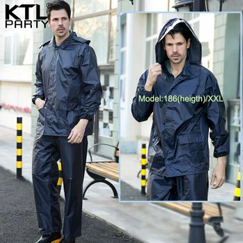 KTLPARTY Men rainwear rain-proof pants set male split motorcycle raincoat suit adults lady rain poncho 
KTLPARTY Men rainwear rain-proof pants set male split motorcycle raincoat suit adults lady rain poncho