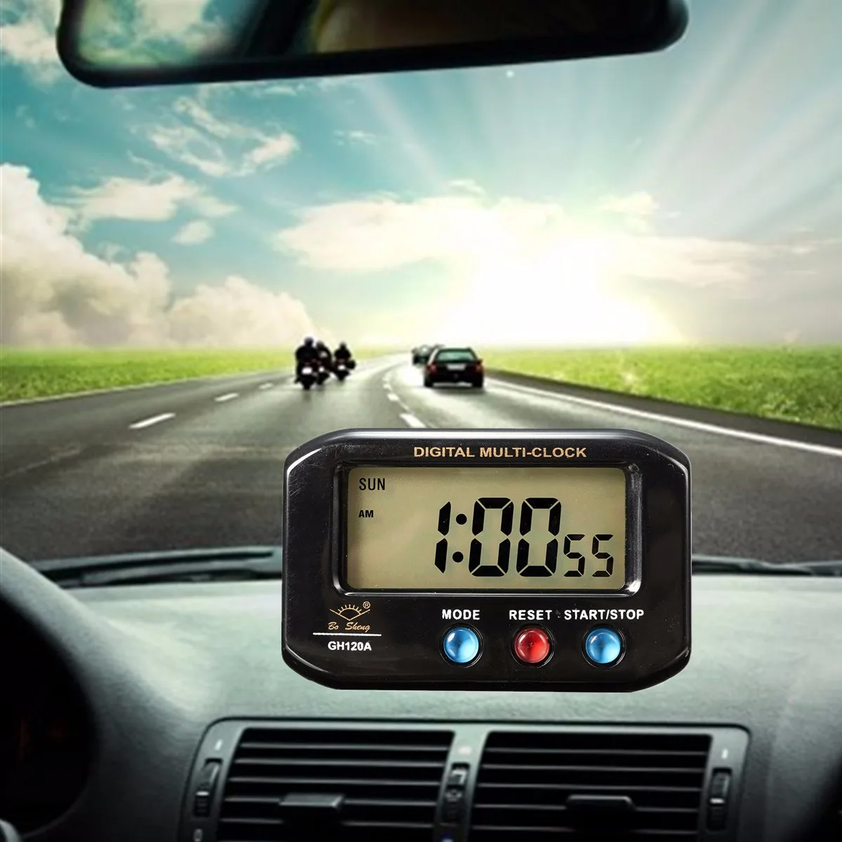 Auto Vehicle Car LCD Digital Clock Sleep Timer Date Calendar Alarm Clock Stop Watch Snooze Function With LED Night Light
Auto Vehicle Car LCD Digital Clock Sleep Timer Date Calendar Alarm Clock Stop Watch Snooze Function With LED Night Light