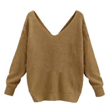 Knotted Back V Neck Twisted Back Sweater Women Jumpers Pullovers Casual Tops Long Sleeve Knitted Sweaters
Knotted Back V Neck Twisted Back Sweater Women Jumpers Pullovers Casual Tops Long Sleeve Knitted Sweaters