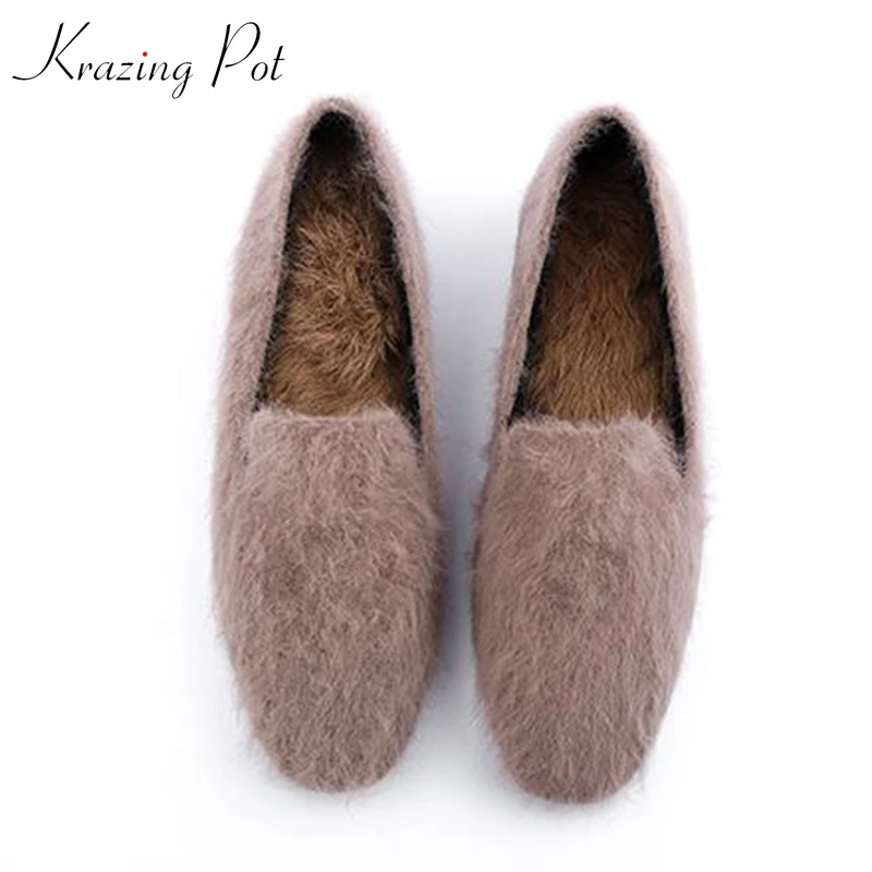 Krazing pot flats mane fur square toe superstar fashion European lazy shoes rabbit hair superstar keep warm Spring flats L84
Krazing pot flats mane fur square toe superstar fashion European lazy shoes rabbit hair superstar keep warm Spring flats L84