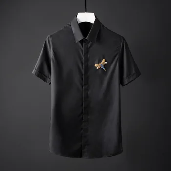 100% Cotton Mens Shirts Luxury Dragonfly Beading Short Sleeve Mens Dress Shirts Camisa Masculina Plus Size 4xl Slim Shirts Man
100% Cotton Mens Shirts Luxury Dragonfly Beading Short Sleeve Mens Dress Shirts Camisa Masculina Plus Size 4xl Slim Shirts Man