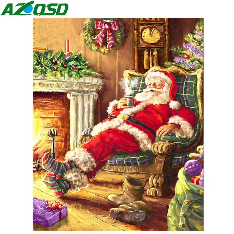 AZQSD Diamond Embroidery Santa Home Decoration Diamond Mosaic Cross Stitch Diamond Painting Full Drill Christmas 5d Diamond Art
AZQSD Diamond Embroidery Santa Home Decoration Diamond Mosaic Cross Stitch Diamond Painting Full Drill Christmas 5d Diamond Art