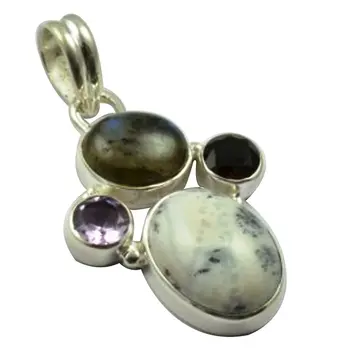 Lovegem Nature Dendrite Opal & Labradorite & Amethyst Pendant 925 Sterling Silver , 42.4 mm, MHBAP4697
Lovegem Nature Dendrite Opal & Labradorite & Amethyst Pendant 925 Sterling Silver , 42.4 mm, MHBAP4697