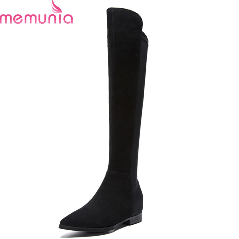 MEMUNIA 2020 newest over the knee boots for women cow suede leather autumn winter boots pointed toe thigh high boots lady shoes
MEMUNIA 2020 newest over the knee boots for women cow suede leather autumn winter boots pointed toe thigh high boots lady shoes